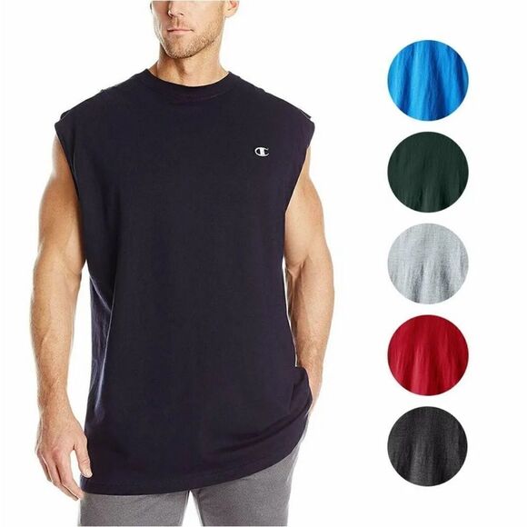 3/$20 Champion Navy Blue Men’s Muscle Tee (Size: Large) - Picture 1 of 8